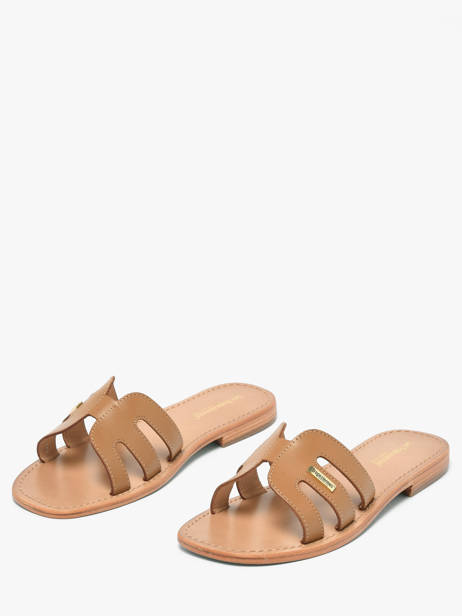 Leather Hadamia Slide Sandals Les tropeziennes Brown accessoires HADAMIA other view 1