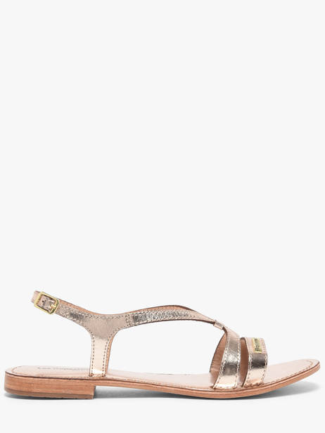 Flip Flops Hamoon In Leather Les tropeziennes Gold accessoires HAMOON