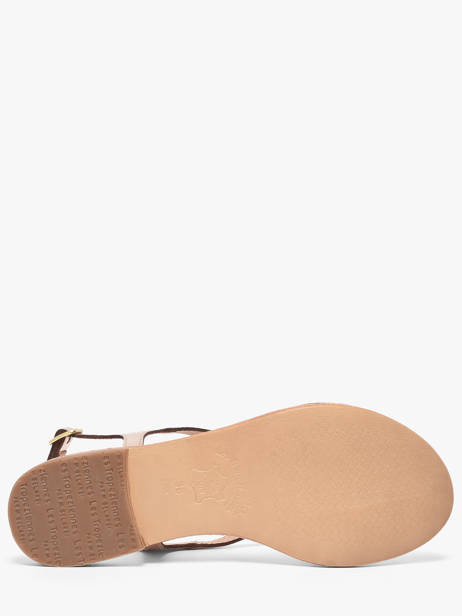 Flip Flops Hamoon In Leather Les tropeziennes Gold accessoires HAMOON other view 4