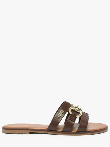 Slippers Hamia In Leather Les tropeziennes Brown accessoires HAMIA