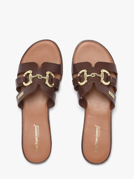 Slippers Hamia In Leather Les tropeziennes Brown accessoires HAMIA other view 3