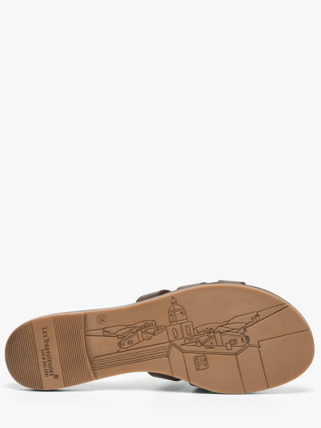 Slippers Hamia In Leather Les tropeziennes Brown accessoires HAMIA other view 4