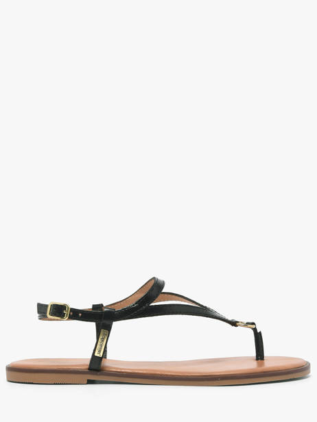 Flip Flops In Leather Les tropeziennes Black accessoires HATOME