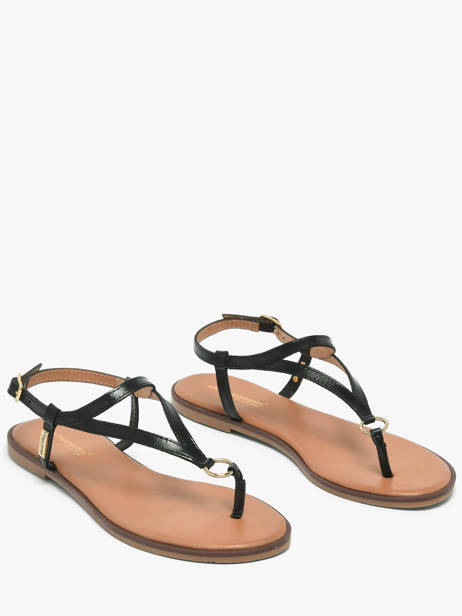 Flip Flops In Leather Les tropeziennes Black accessoires HATOME other view 1