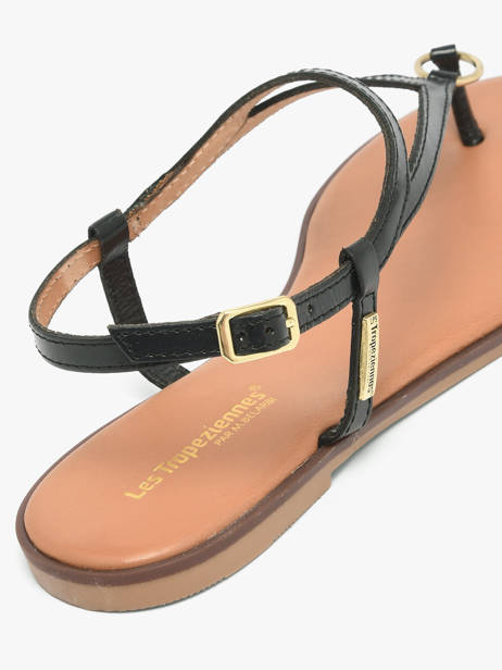 Flip Flops In Leather Les tropeziennes Black accessoires HATOME other view 2