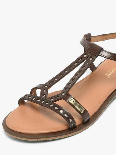 Flip Flops In Leather Les tropeziennes Brown accessoires HELECTRA other view 2