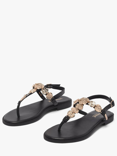 Flip Flops In Leather Les tropeziennes Black accessoires ORTEGA other view 1
