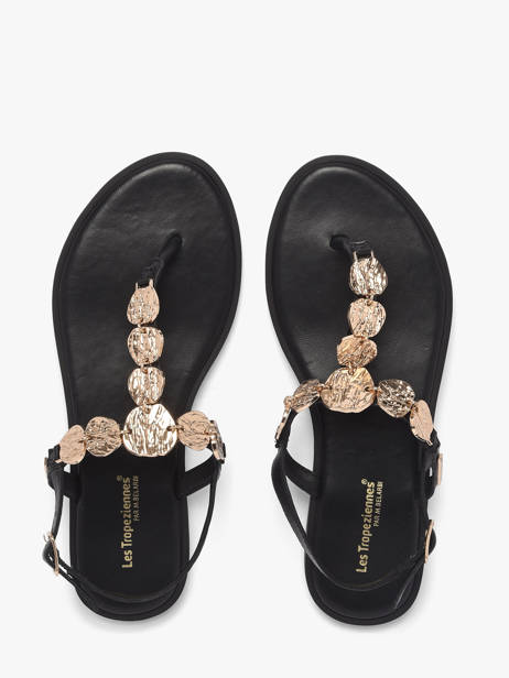 Flip Flops In Leather Les tropeziennes Black accessoires ORTEGA other view 3