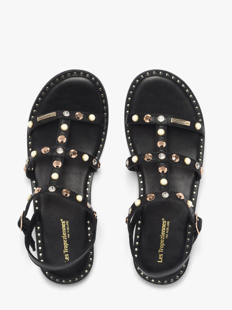 Sandals In Leather Les tropeziennes Black accessoires CORLYLOW other view 3