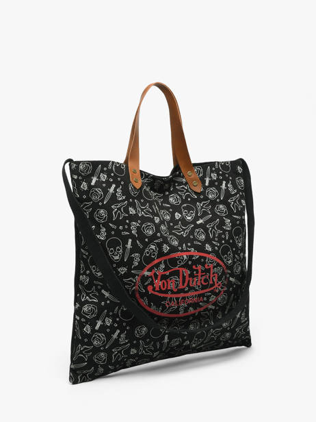 Oaks Tote Bag With Leather Handles Von dutch Black bags OAKS other view 2
