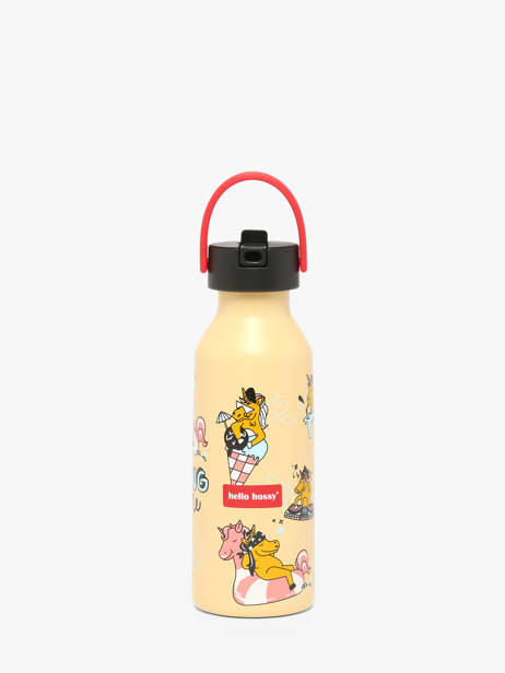 Drinking Bottle 500 Ml Hello hossy Yellow cool kids 500M