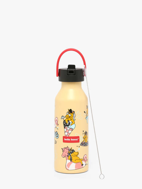 Drinking Bottle 500 Ml Hello hossy Yellow cool kids 500M other view 2