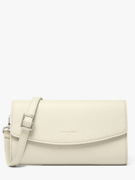 Leather Madrid Clutch With Shoulder Strap Hexagona Beige madrid 536554