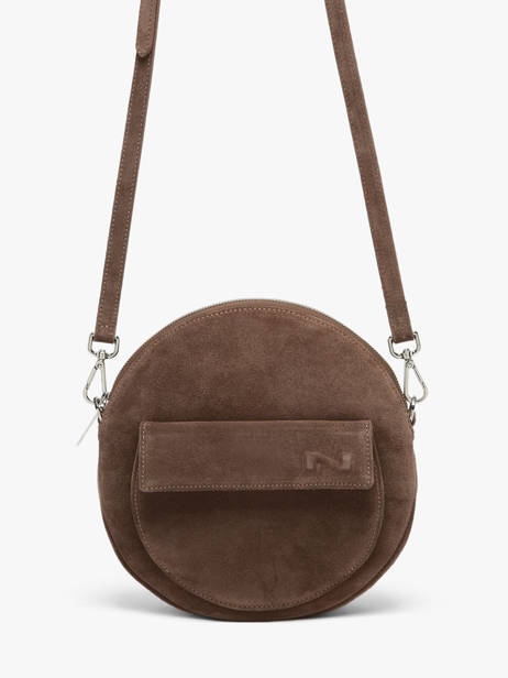 Suede Leather Dorine Crossbody Bag Nathan baume Brown nathan 32PS other view 2