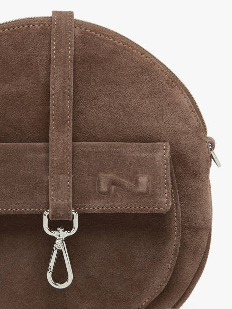 Suede Leather Dorine Crossbody Bag Nathan baume Brown nathan 32PS other view 3