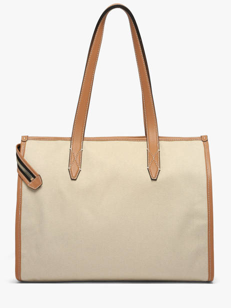 Shoulder Bag Jour Canvas And Leather Lancel Beige jour A14028 other view 5