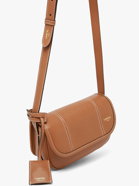 Small Leather Victoire Crossbody Bag Lancel Brown victoire A13991 other view 2