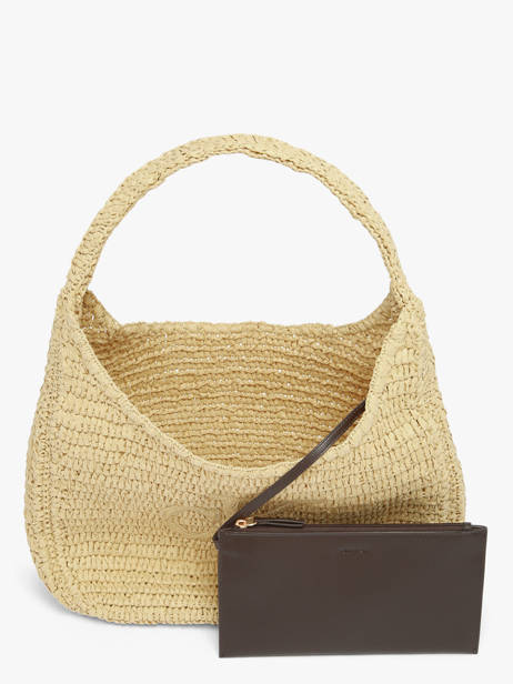 Shoulder Bag Bold Monogram Straw Calvin klein jeans Beige bold monogram 4F3448G other view 4