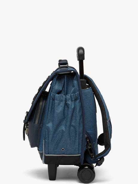 Wheeled Schoolbag 2 Compartments Vintage Color Cameleon Blue vintage color CR38 other view 1