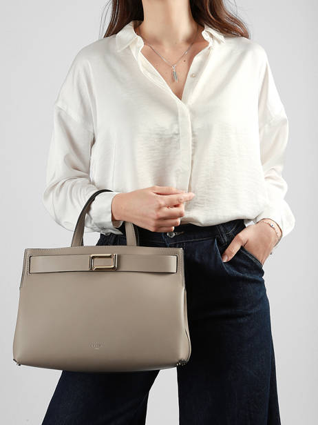 Medium Leather Angèle Carryall Lancel Gray angele A14017 other view 1