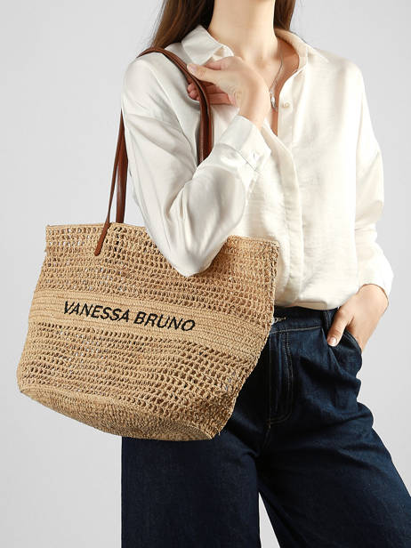 Shopping Bag Cabas Raphia Vanessa bruno Beige cabas raphia 60V40468 other view 1