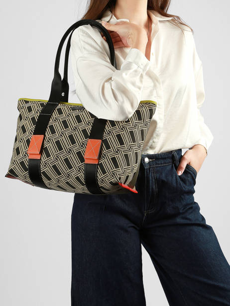 Medium Mistral Rollable Tote Bag Nylon And Leather Lancel Multicolor mistral A13997 other view 1