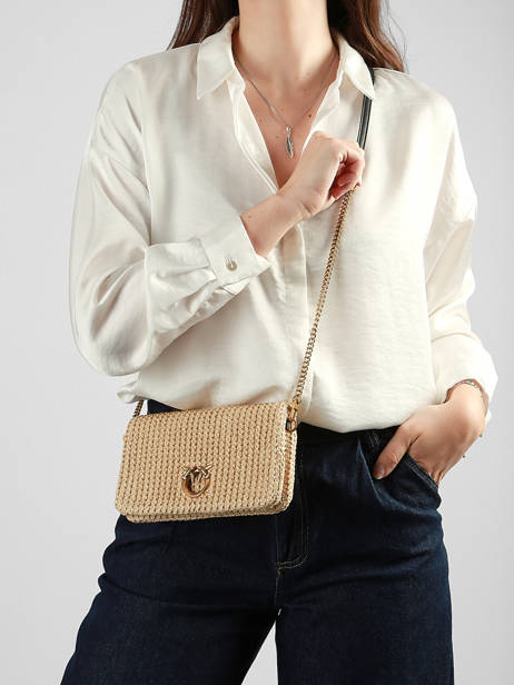 Shoulder Bag Love Bag Soft Raphia Pinko Beige love bag soft 6023A391 other view 1