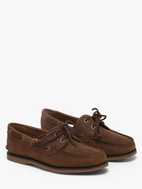 Boat Shoes In Leather Timberland Brown men 2FZXEM41 other view 1