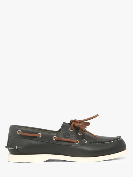 Chaussures Bateau En Cuir Timberland Vert accessoires 2Q9XEP81