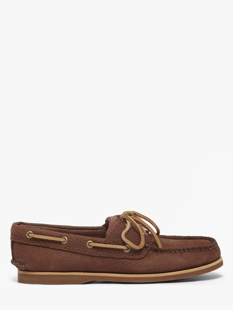 Boat Shoes In Leather Timberland Brown men 4187EIV1