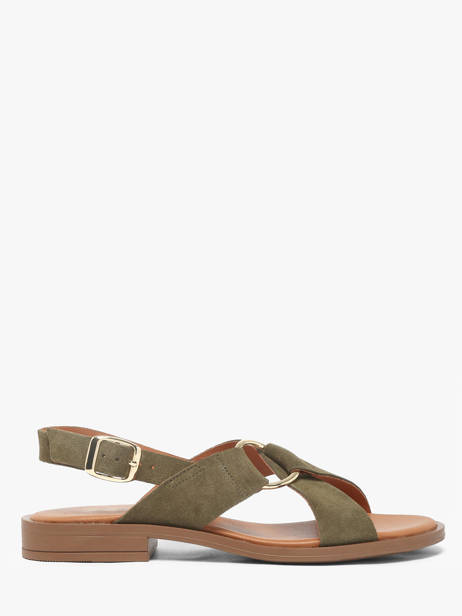 Sandals In Leather We do Green accessoires 45126A52