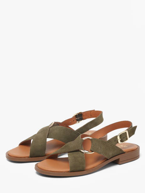 Sandals In Leather We do Green accessoires 45126A52 other view 1