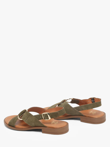 Sandals In Leather We do Green accessoires 45126A52 other view 2