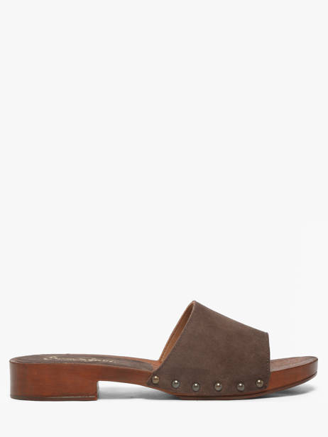 Slippers In Leather Semerdjian Brown accessoires IOLE