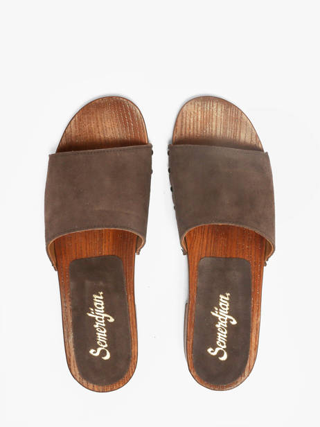 Slippers In Leather Semerdjian Brown accessoires IOLE other view 3