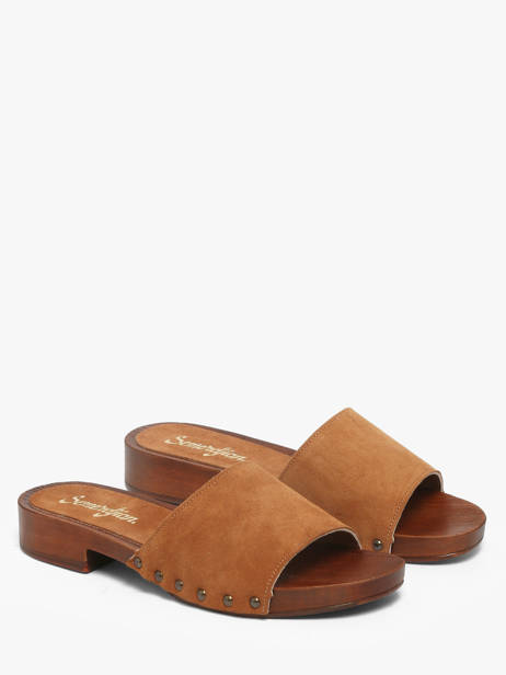 Slippers In Leather Semerdjian Brown accessoires IOLE394 other view 1
