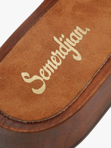 Slippers In Leather Semerdjian Brown accessoires IOLE394 other view 2