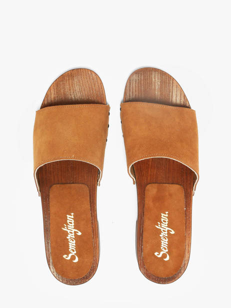 Slippers In Leather Semerdjian Brown accessoires IOLE394 other view 3