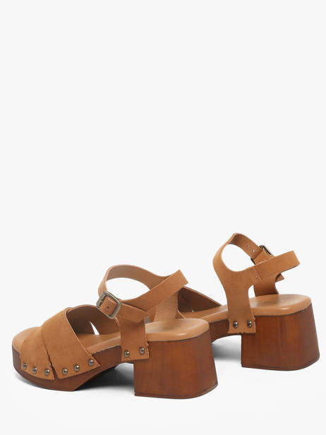 Sandales à Talon En Cuir Semerdjian Marron women MICOL vue secondaire 2