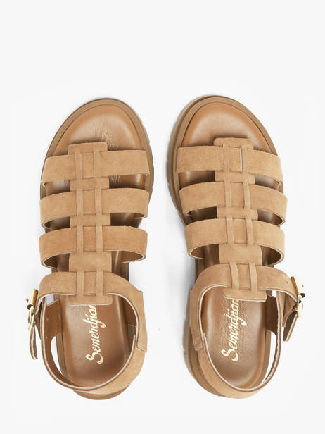 Sandals In Leather Semerdjian Beige accessoires DELIA other view 3