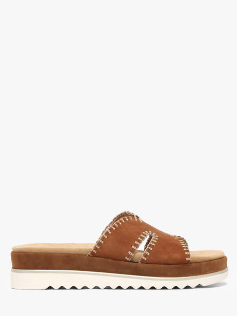 Slippers In Leather Remonte Brown accessoires 22