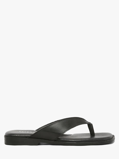 Sandals In Leather Pavement Black accessoires 25277