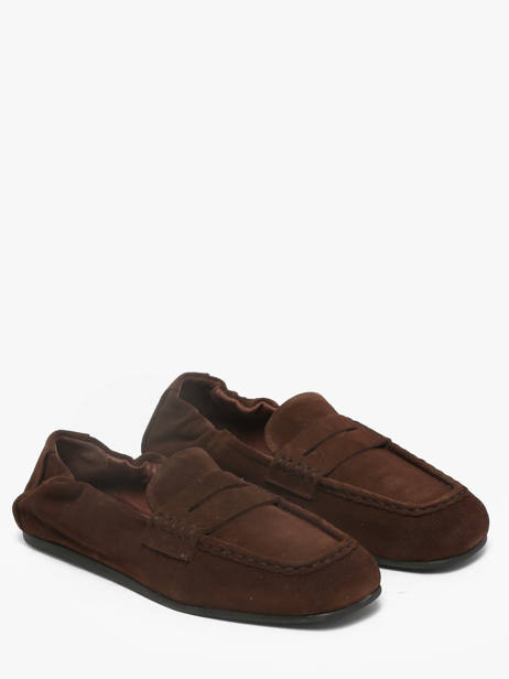 Moccasins In Leather Pavement Brown accessoires 1 other view 1
