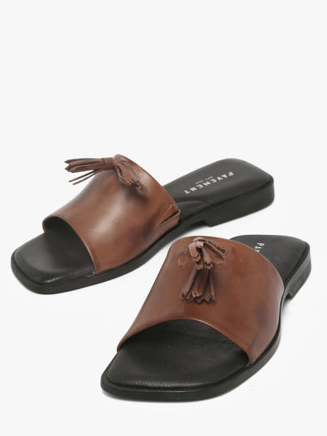Slippers In Leather Pavement Brown accessoires 25216 other view 1