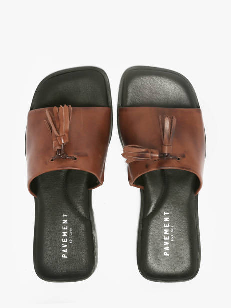 Slippers In Leather Pavement Brown accessoires 25216 other view 3