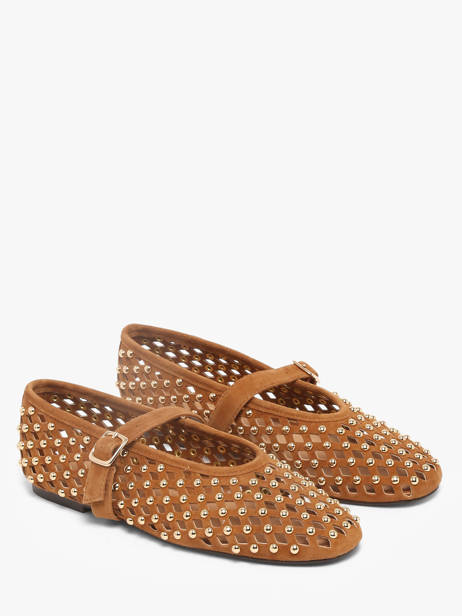 Ballerinas With Straps In Leather Inuovo Brown accessoires NK003KCC other view 1