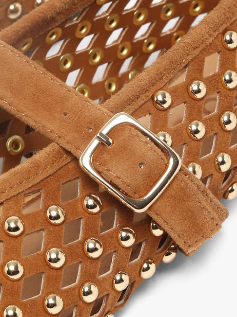 Ballerinas With Straps In Leather Inuovo Brown accessoires NK003KCC other view 2