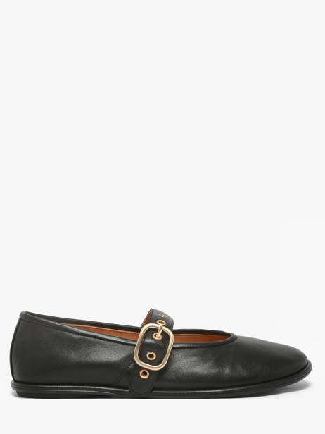 Ballerinas With Straps In Leather Inuovo Black accessoires CT005BLK