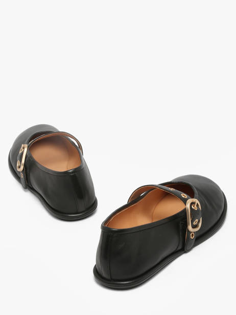 Ballerinas With Straps In Leather Inuovo Black accessoires CT005BLK other view 2