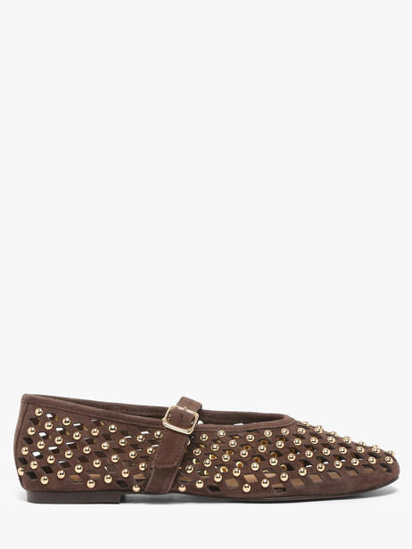 Ballerinas With Straps In Leather Inuovo Brown accessoires NK003KDR